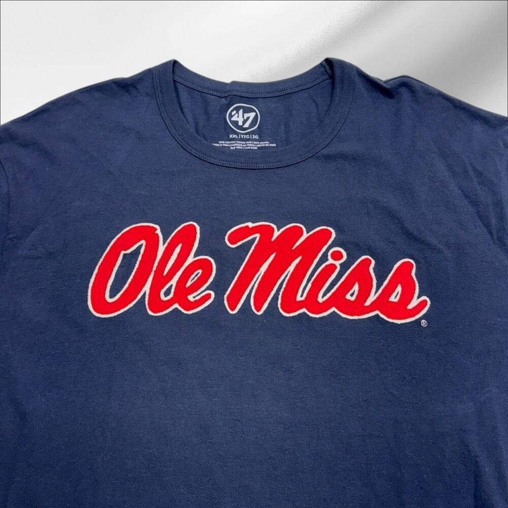 OLE MISS Men’s XXL Blue Short Sleeve Tee